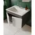 Skye Decor Set kupatilskog ormarića sa umivaonikom i ogledalom, 2 dela, Beli