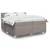 Vidaxl Box spring postelja z vzmetnico taupe 200x200 cm blago