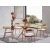 Hanah Home Trpezarijski sto i stolice Lindy, 100x100x70 cm, 4 stolice, Smeđi