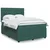 Vidaxl Box spring postelja z vzmetnico temno zelena 140x200 cm žamet