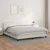 Vidaxl Box spring postelja z vzmetnico bel 160x200 cm umetno usnje