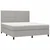 Vidaxl Box spring postelja z vzmetnico LED sv. siva 180x200 cm blago