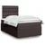 Vidaxl Box spring postelja z vzmetnico temno rjava 120x190 cm blago