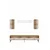 Hanah Home TV komoda Ilay, hrast Sapphire / bela / zlatna