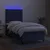 Greatstore Box spring postelja z vzmetnico LED modra 90x190 cm blago