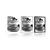 Plakat SPA kamni in orhideja v črnobeli varianti - 60x90 silver