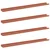 Polica na zidu 4 pcs Crvena 100 x 9 x 3 cm Konstruirano drvo
