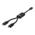Acefast C5 USB-C - USB-C/USB-C 2v1 kabel, 100W, 480Mb/s - črn