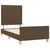 Vidaxl Posteljni okvir brez vzmetnice temno rjav 100x200 cm blago