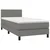 Vidaxl Box spring postelja z vzmetnico temno siva 80x200 cm blago