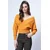 Trend Alacati Stili Ženska bluza dugih rukava ALC-019-053-BLZ, V-izrez, Narandžasta