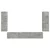 Set TV komoda Zidne 4 pcs Betonski sivi Konstruirano drvo