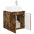 Umivaonik s policom Dimljeni hrast 49,5 x 41 x 63 cm