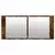 LED kupaonski ormarić s ogledalom boja hrasta 100 x 12 x 45 cm