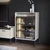 Jela Vitrina Soffy V80-2AL/SF, 80x124x42cm, Prljavo bela - antracit