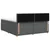 vidaXL Postelja boxspring z vzmetnico Temno siva 200 x 200 cm Blago
