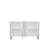 Hanah Home komoda Nota 120, 120 cm, bela / srebrna