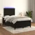 Vidaxl Box spring postelja z vzmetnico LED črna 120x190 cm žamet