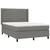 Vidaxl Box spring postelja z vzmetnico LED temno siva 140x190 cm blago