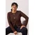 Trendyol Curve Ženska bluza Tbbaw26Af00078, Braon