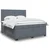 Vidaxl Box spring postelja z vzmetnico temno siva 180x200 cm žamet
