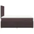 Vidaxl Box spring postelja z vzmetnico temno rjava 120x190 cm blago