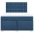 vidaXL vidaXL Box spring postelja z vzmetnico modra 140x190 cm blago, (21321410)