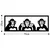 Wallity Zidna dekoracija Three Monkeys-M, 70x25 cm, 1.5 mm, Crna