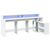 Radni stol LED bijeli 200 x 104 x 91 cm od konstruiranog drva