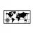 Wallity Zidna dekoracija World Map 7, 121x60 cm, 1.5 mm, Crna