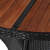 vidaXL Zunanja jedilna miza poli ratan in trden akacijev les 115x74 cm