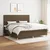 Vidaxl Box spring postelja z vzmetnico temno rjav 200x200 cm blago