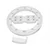 Moderna LED stenska ura in budilka termometer USB 33cm bela