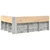 Krevet s policama Beton siva 140 x 200 cm Konstruirano drvo