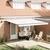 Skrovita tenda Bijelo 450 ×300 cm tkanina