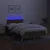 Vidaxl Box spring postelja z vzmetnico LED tem. rjava 120x200 cm blago