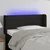 Vidaxl LED posteljno vzglavje črno 93x16x78/88 cm blago