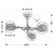 Ozzo Viseća Lampa  3X40W E14 Chrome Transpoarent Glass