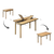 HANAH HOME Trpezarijski sto i stolice Vina Mini 05 1053 Oak Anthracite