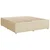 Vidaxl Box spring postelja z vzmetnico krem 200x200 cm blago