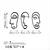 Wallity Zidna dekoracija Left Front Right, 58 x 30 cm, Crna