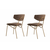HANAH HOME Set 2 stolice Nancy Brown Gold