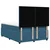 Vidaxl Box spring postelja z vzmetnico modra 160x200 cm žamet