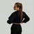 STRIX Ženska cropped dukserica Lunar Black