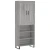 The Living Store The Living Store Visoka komoda siva sonoma 69,5x34x180 cm inženirski les - Visoka Omarica, (21660923)