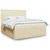 Vidaxl Box spring postelja z vzmetnico krem 180x200 cm blago