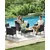 Songmics Vrtni garnitura 565x545x815 cm rjava