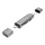 Digitus USB-C/A čitač kartica i USB-A, Sivi