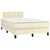 Krevet box spring s madracem LED krem 120x200cm od umjetne kože