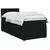 vidaXL Postelja boxspring z vzmetnico Črna 90 x 190 cm Blago